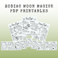 Zodiac Moon Magick Digital Download Printouts