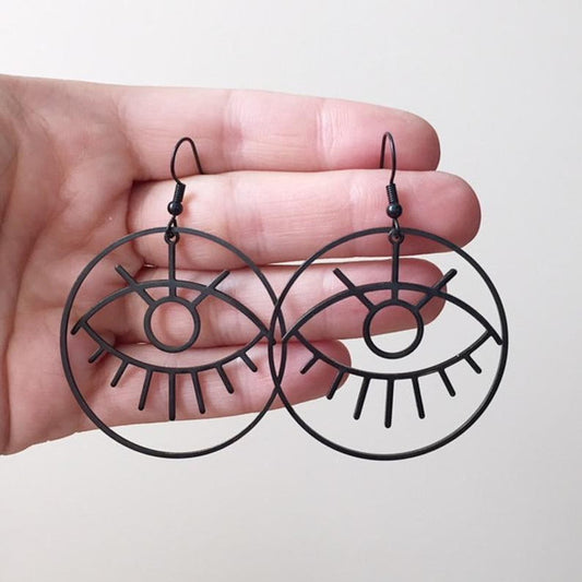 Evil Eye Hoop Earrings