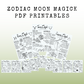 Zodiac Moon Magick Digital Download Printouts