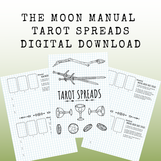 Zodiac Moon Phase Tarot Spreads PDF Digital Download