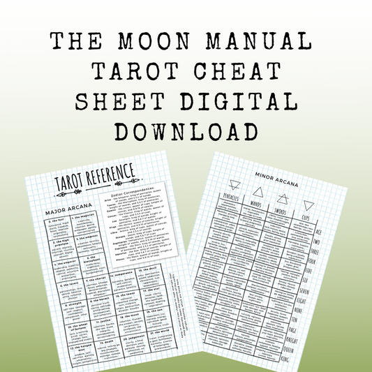 Tarot Cheat Sheet PDF Digital Download
